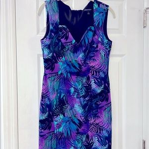 Mixed Leaf Print Dress